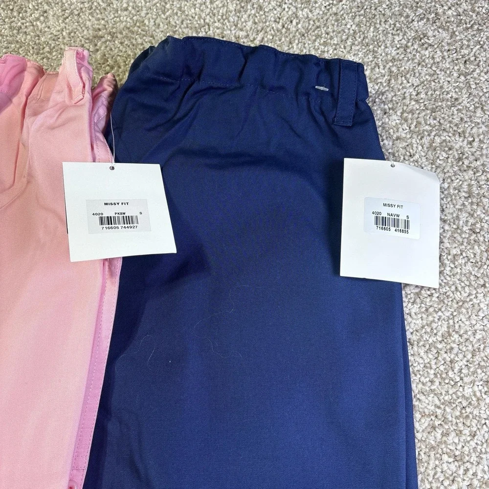 NWT LOT OF 5 Five Cherokee Workwear Scrub Pants Womens Small Elastic Drawstring - Picture 2 of 8